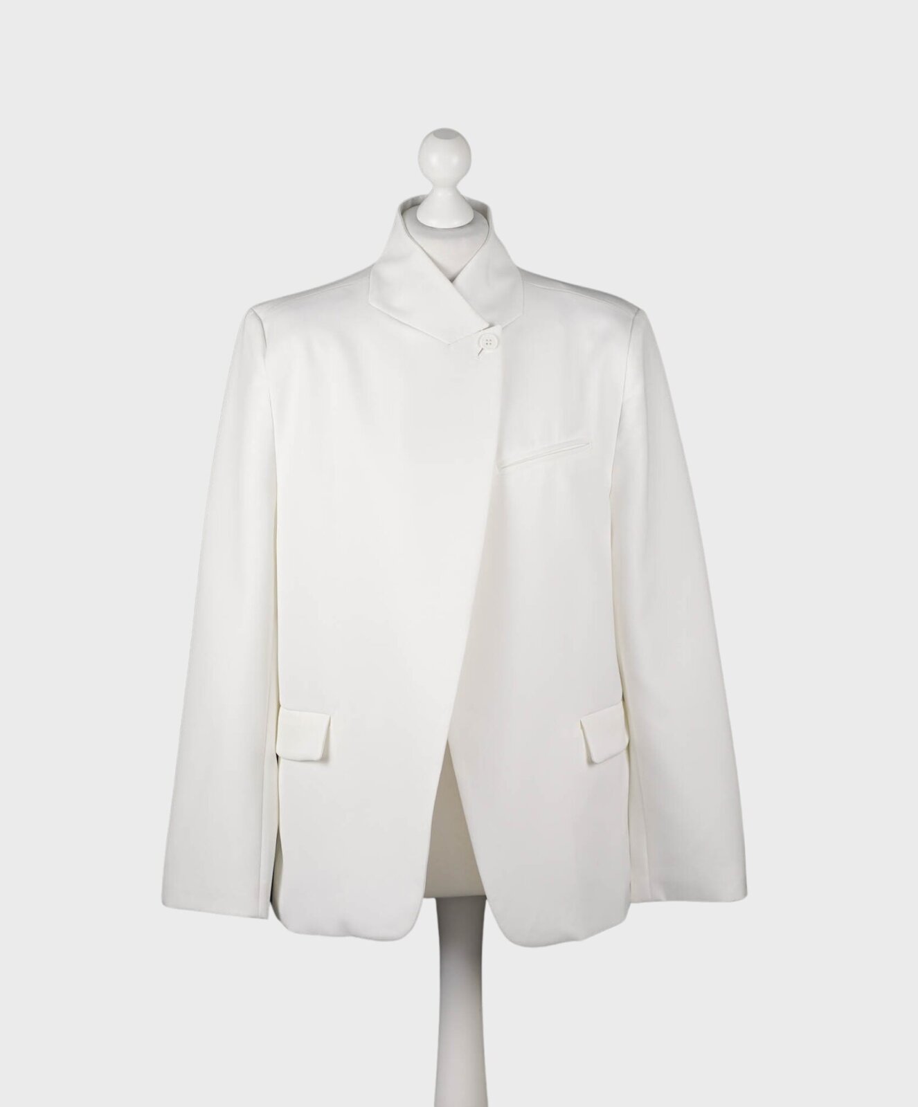 Wickelblazer mit Stehkragen wollweiß (B05)