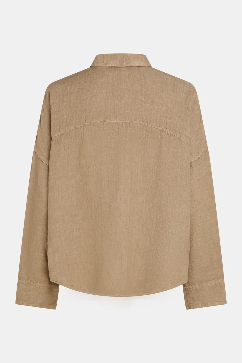 Kurze Oversized Leinenbluse pepper (PI18)