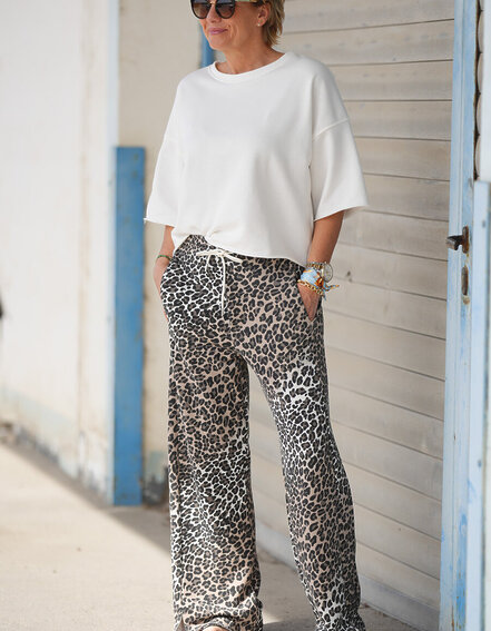 10DAYS - Soft Scuba Pants in Leo Optik (10D77)