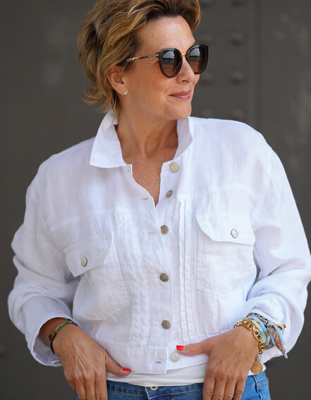 HERRLICHER - Kurze Leinenjacke "DOTTY" (HL43)