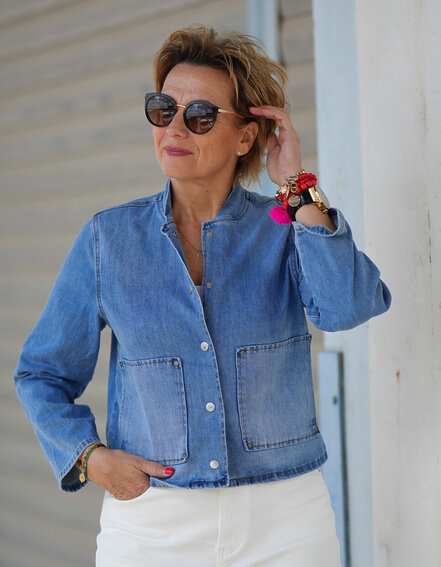 FRAUENSACHE - Leichte Jeansjacke (GW76)