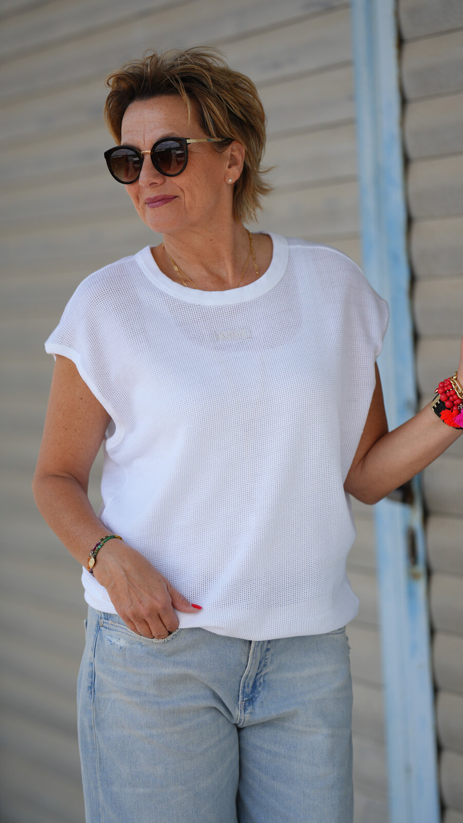 Ballon Shirt aus Mesh (10D89)