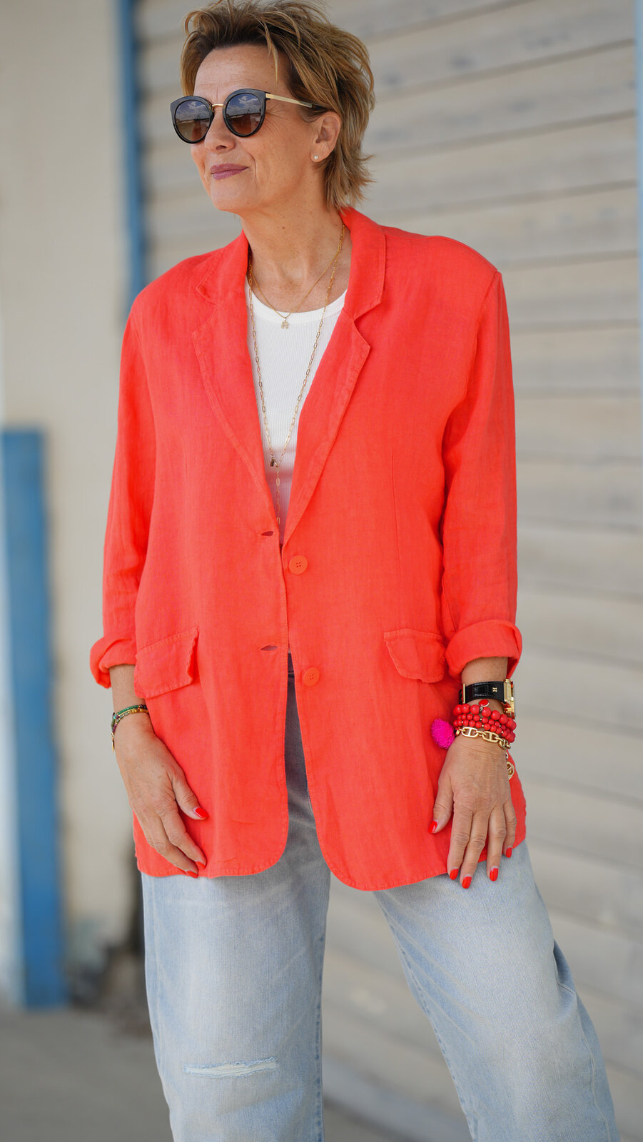 Leinenblazer “VIOLA” orange (GW62)