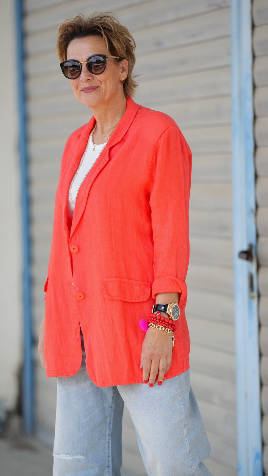 Leinenblazer “VIOLA” orange (GW62)