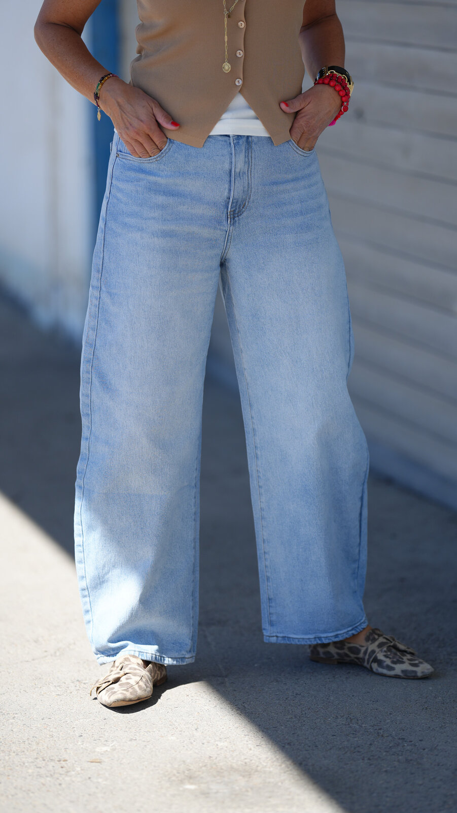 Lässige Barrel Jeans – jeansblau (H42)