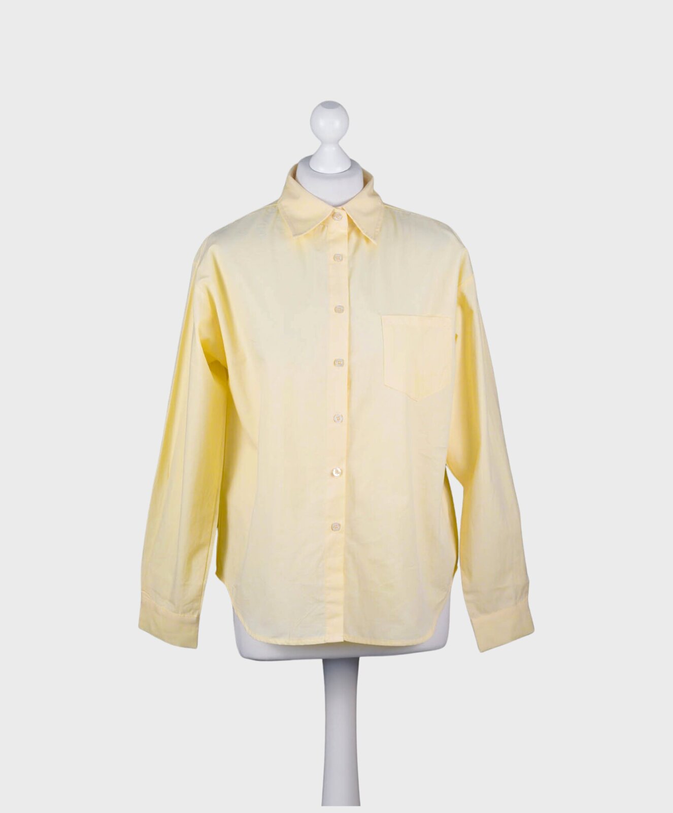 Klassische Hemdbluse pastellgelb (HB07)