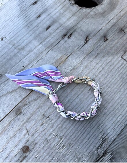 ICON - Gliederarmband mit Tuch "LOUISE" (IC17)