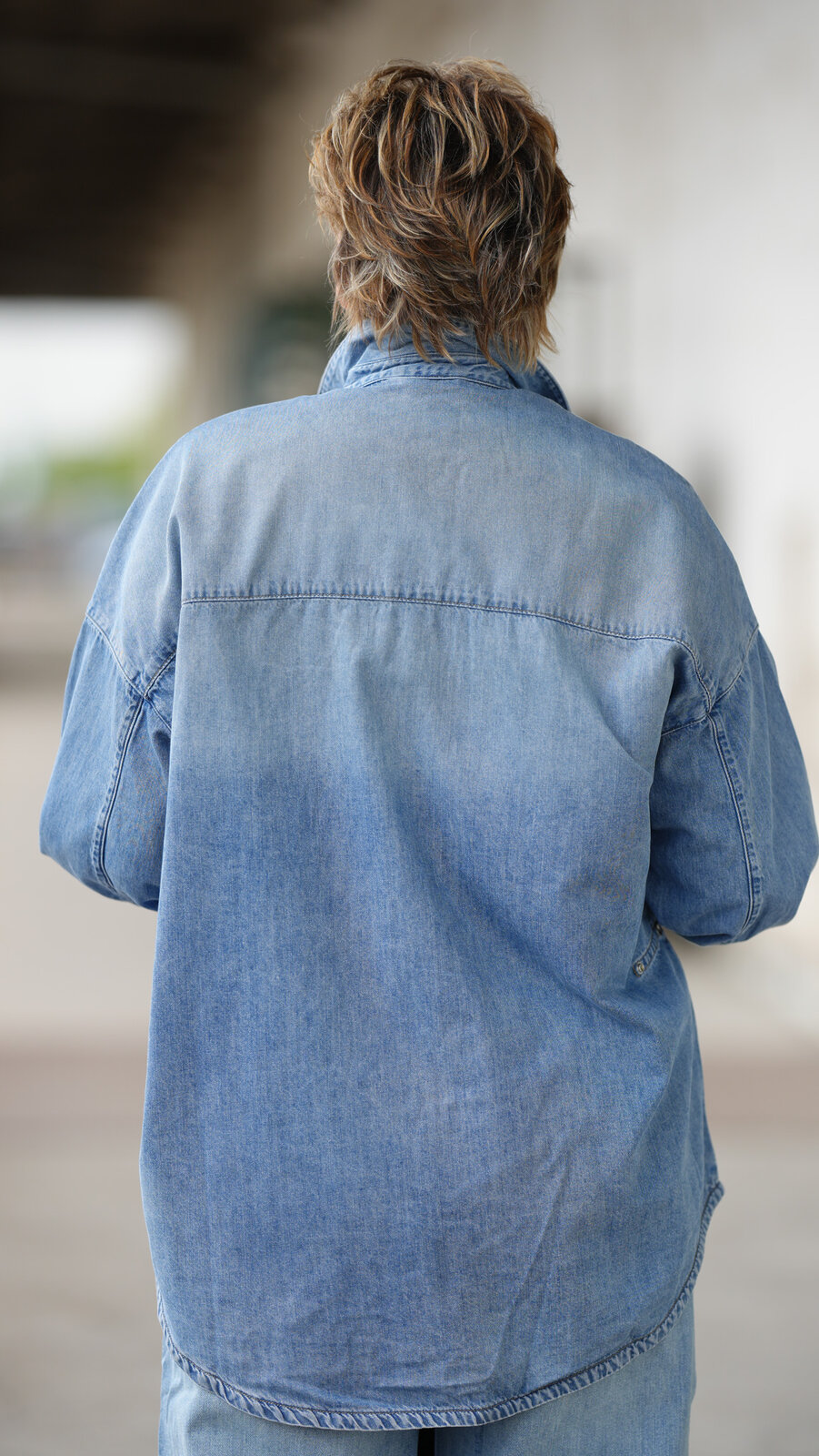 Oversized Jeanshemd “ELLISONA” mount blue (ER78)