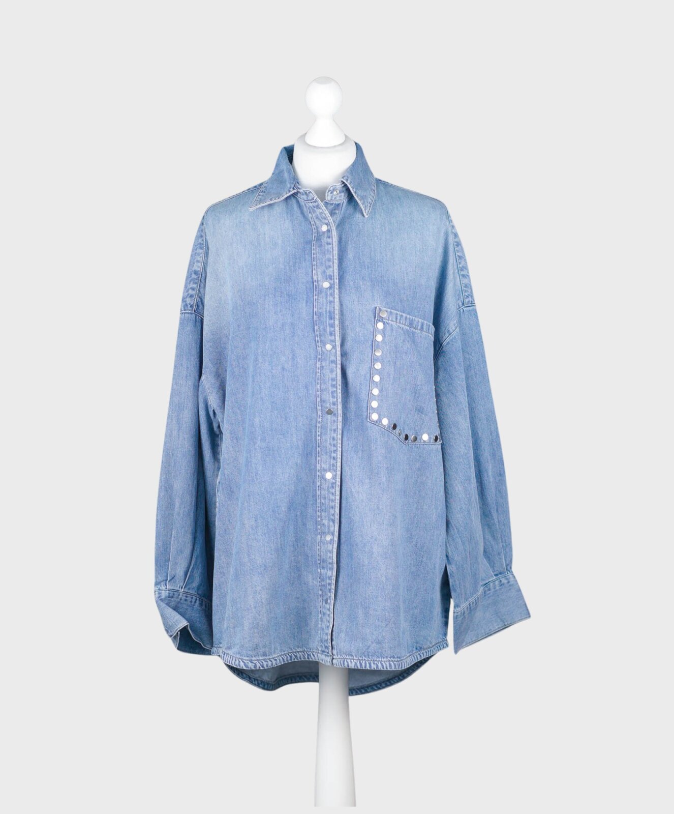 Oversized Jeanshemd “ELLISONA” mount blue (ER78)