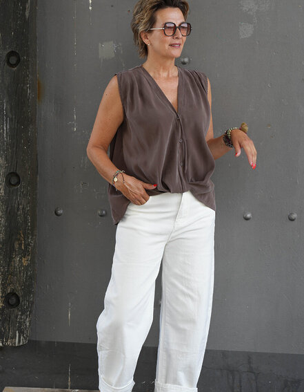 FRAUENSACHE - Ärmelloses Bluse Top (GW32)