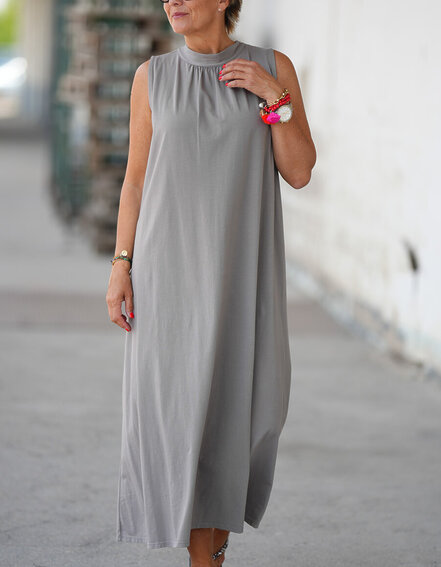 FRAUENSACHE - Langes A-Linien-Kleid "LESEDI" (GW91)
