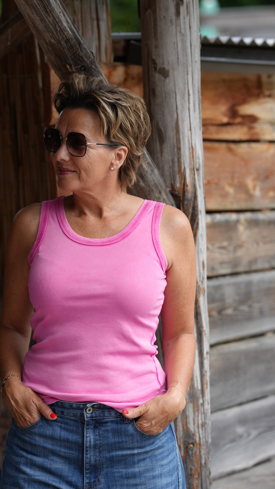 Top in Vintage Optik pink (BA73)
