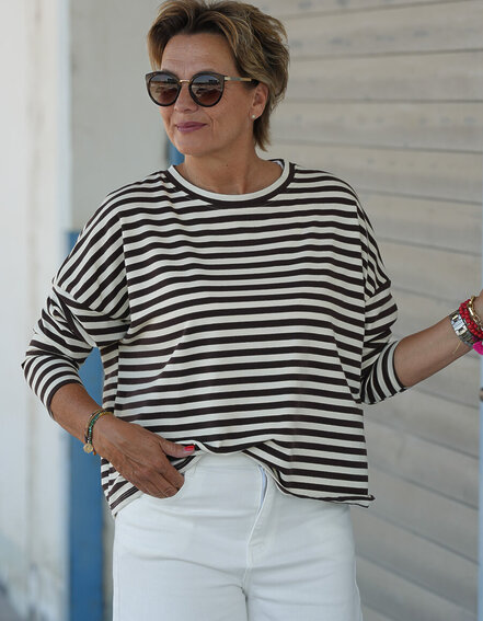 FRAUENSACHE - Dünner Streifen Sweater (GW66)