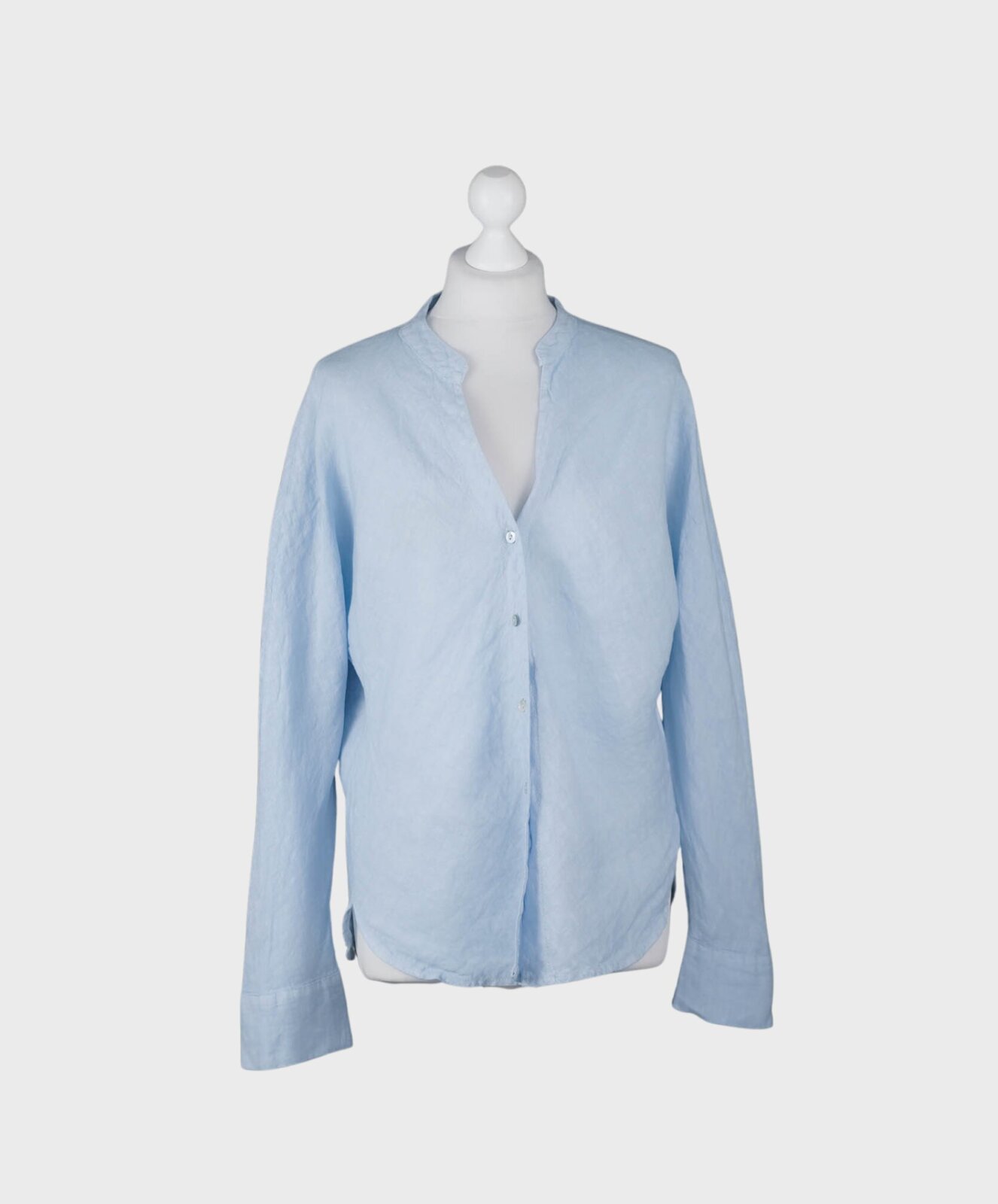 Sommerliche Leinenbluse hellblau (GW19)