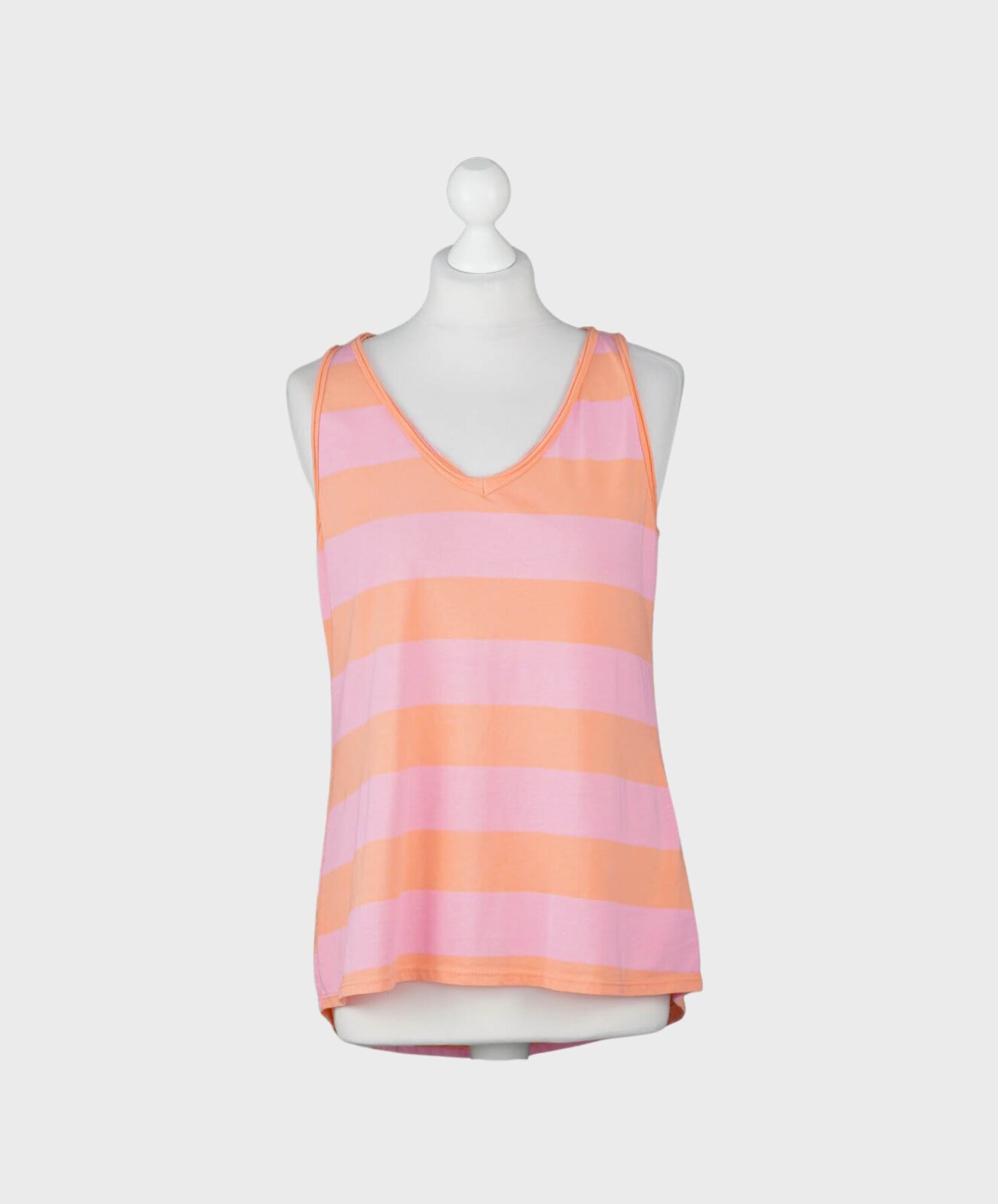 Top mit Blockstreifen rosa/orange (BA27)