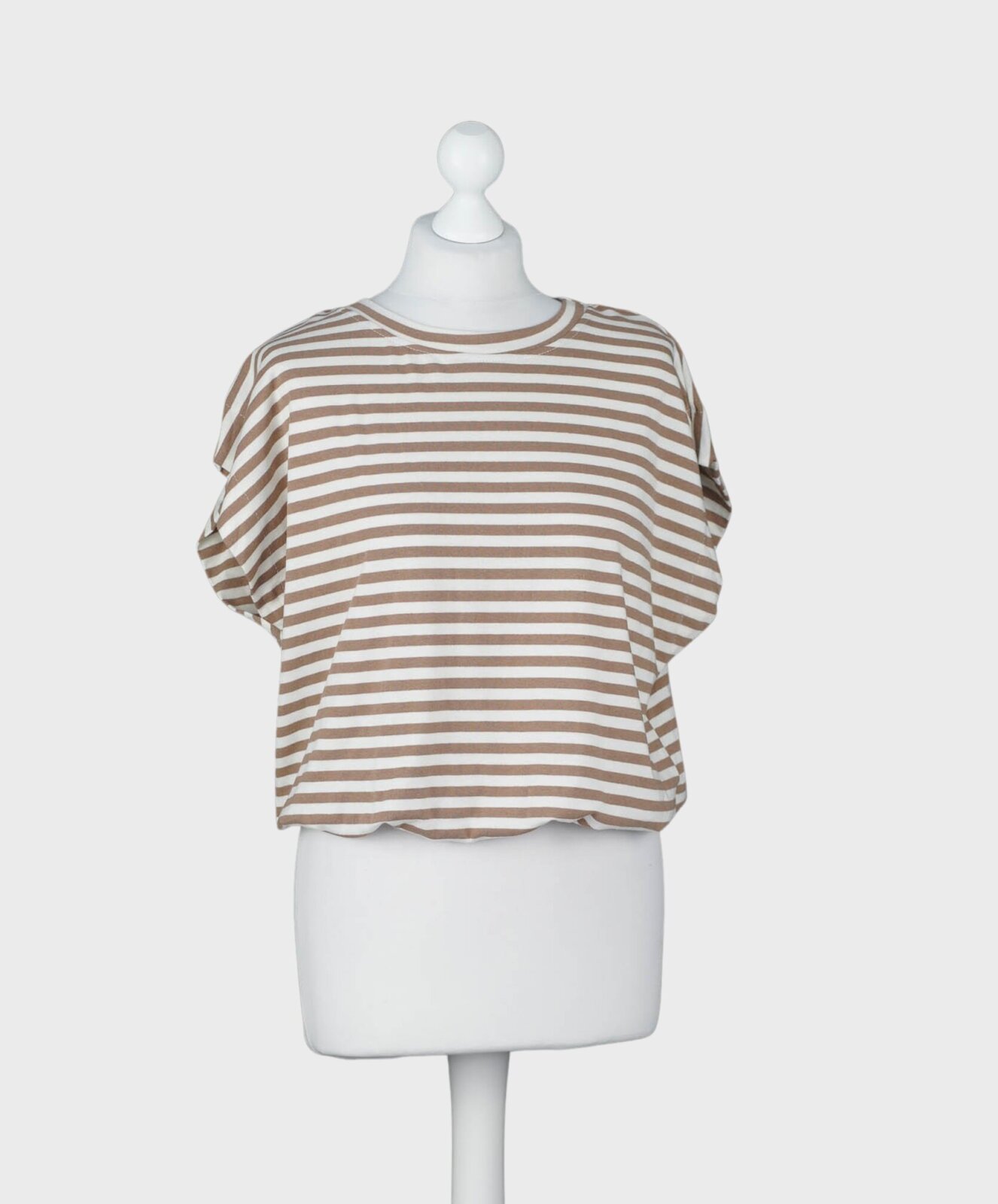 Tolles Streifenshirt creme/nougat (BA19)