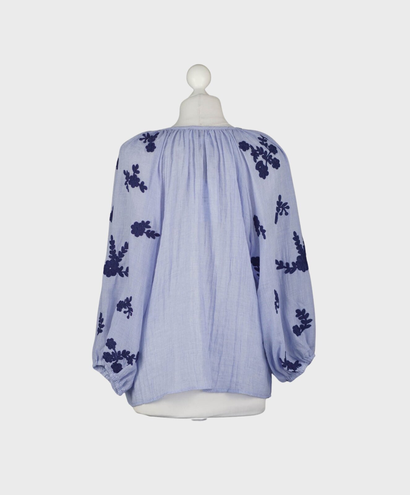 Luftige Tunika Bluse blau (GW18)