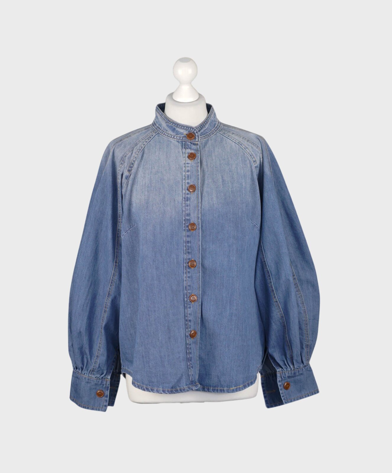 Stylisches Jeanshemd jeansblau (GW44)