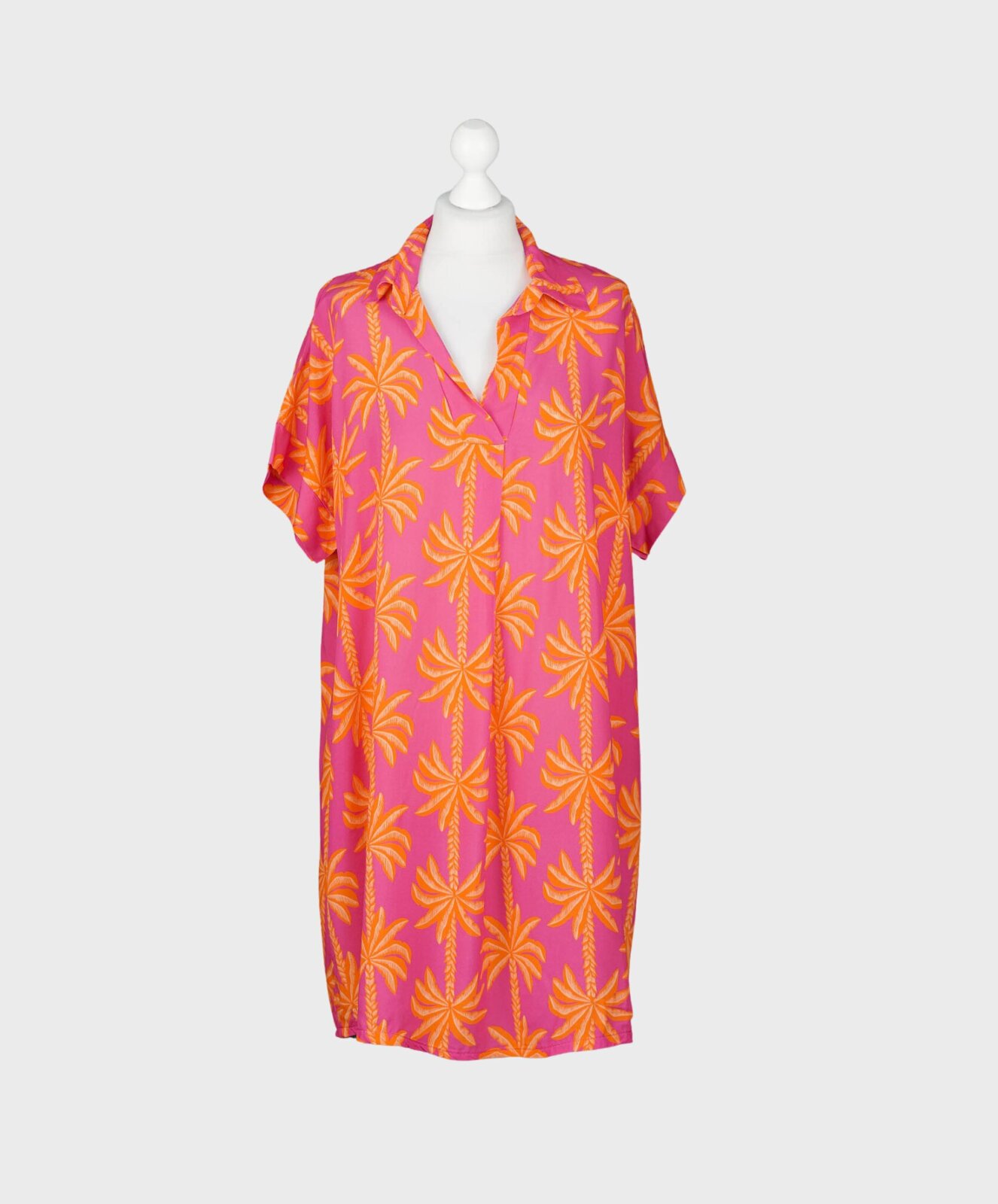 Zauberhaftes Tunika Kleid fuchsia/orange (GW67)