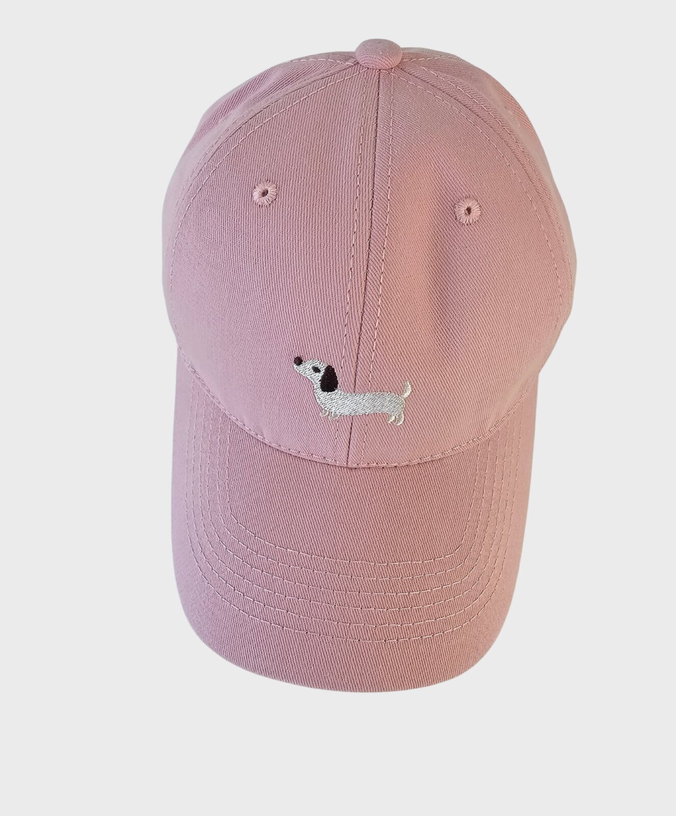 Basecap mit Dackel Motiv rosa (AS12)