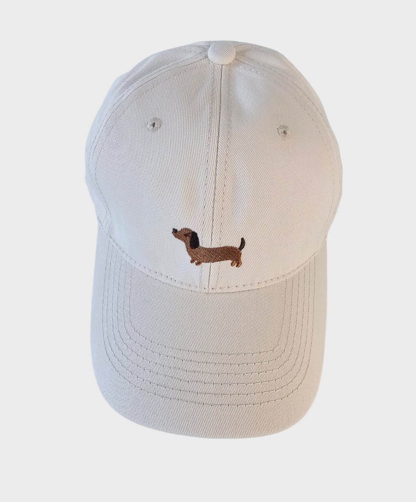 Basecap mit Dackel Motiv beige (AS12)