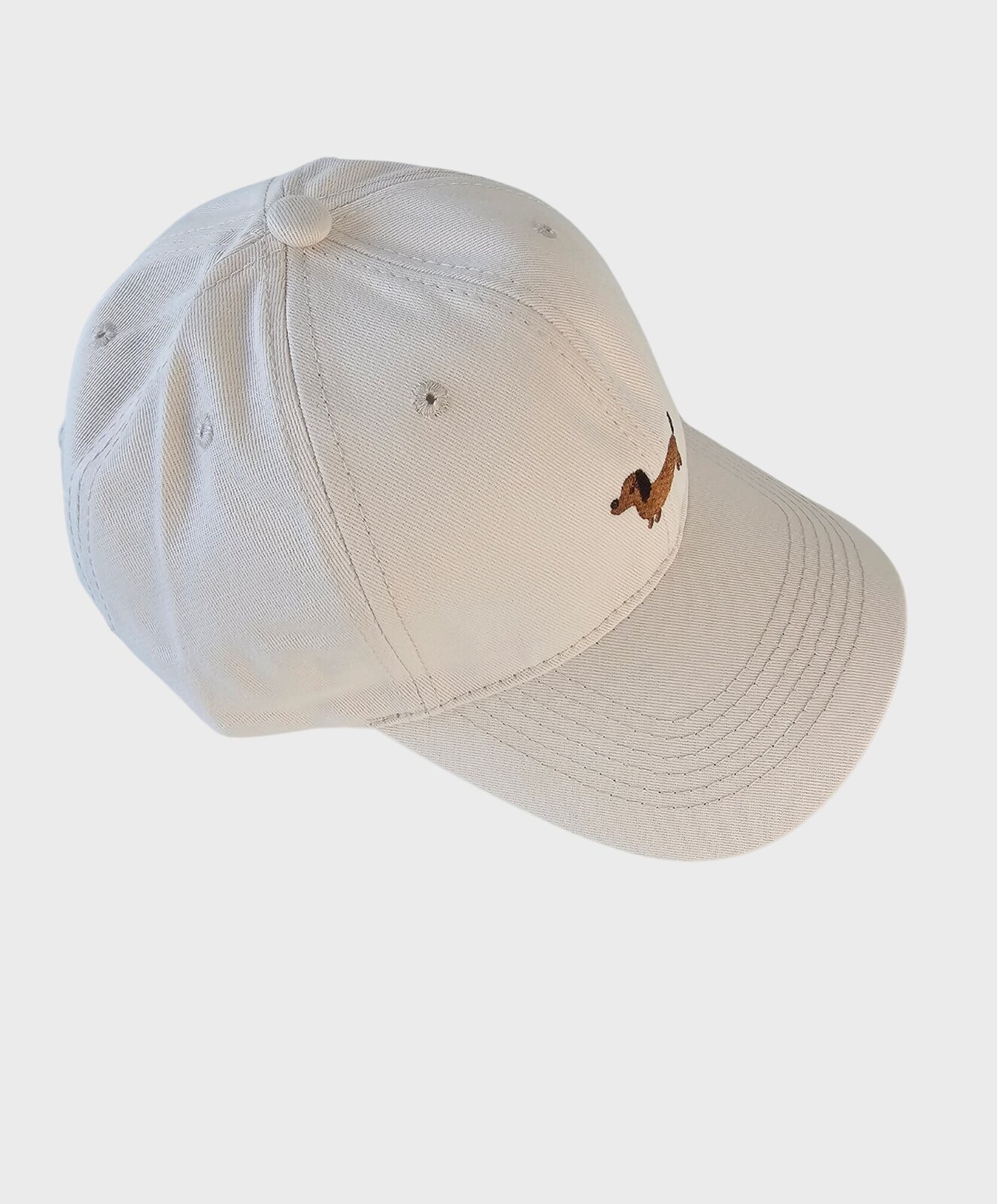 Basecap mit Dackel Motiv beige (AS12)