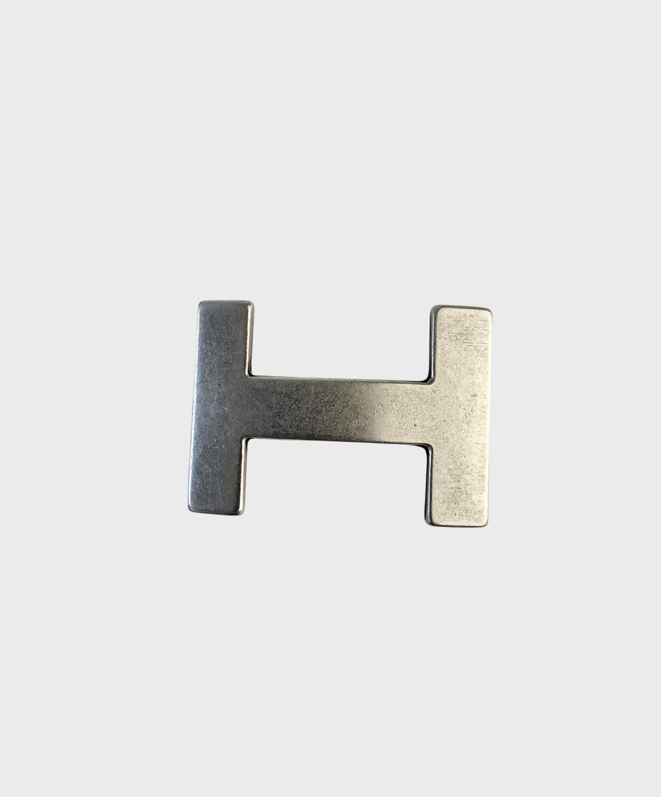 Gürtelschließen schmal H-LEVEL silber matt (AC01)
