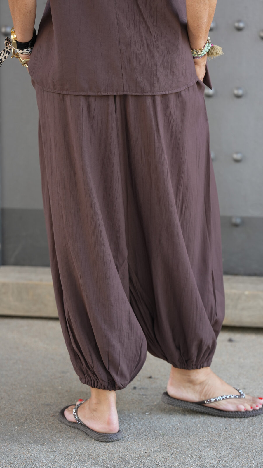 Sommerliche Ballonhose braun (H44)