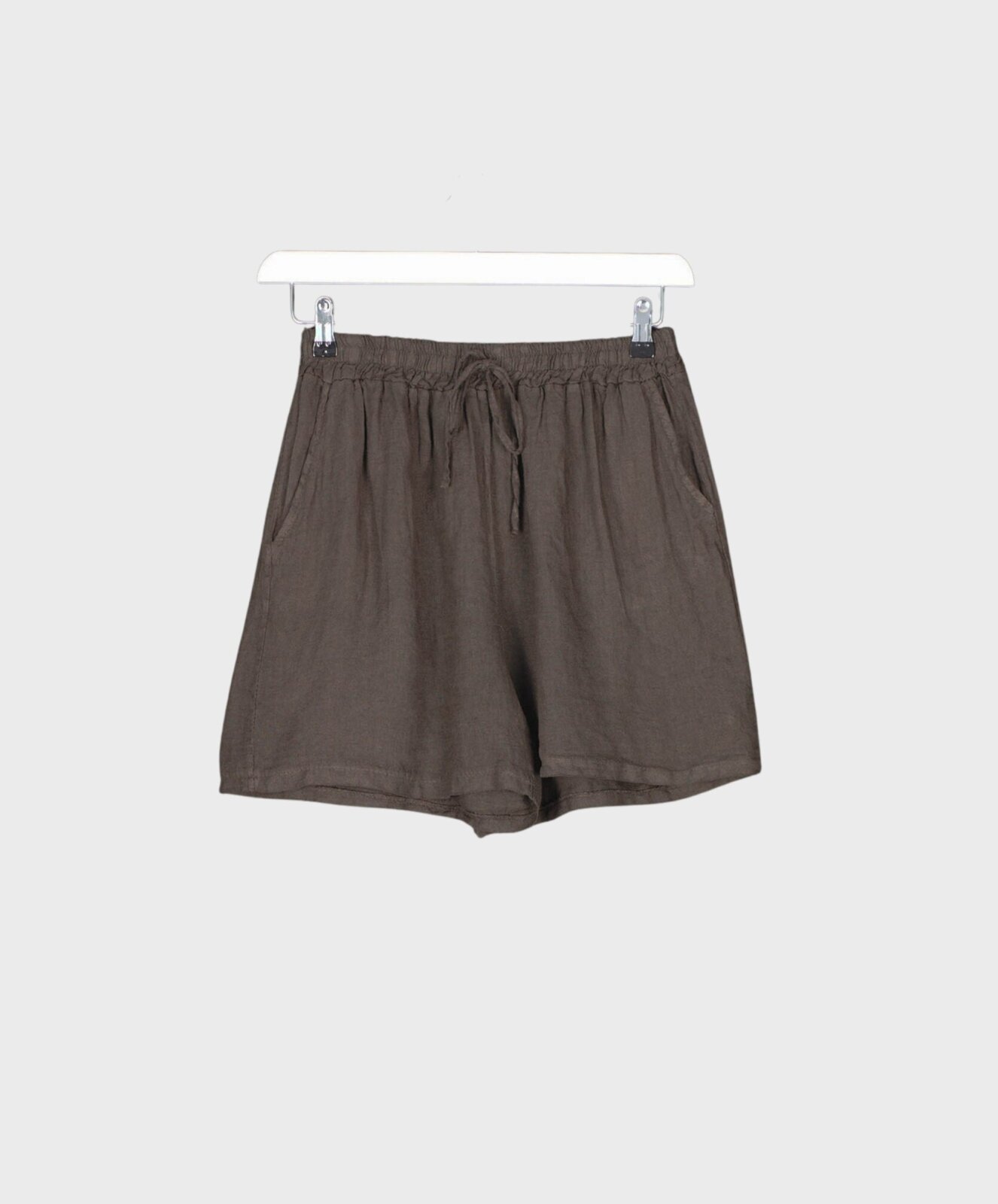 Leinen Shorts schokobraun (H49)