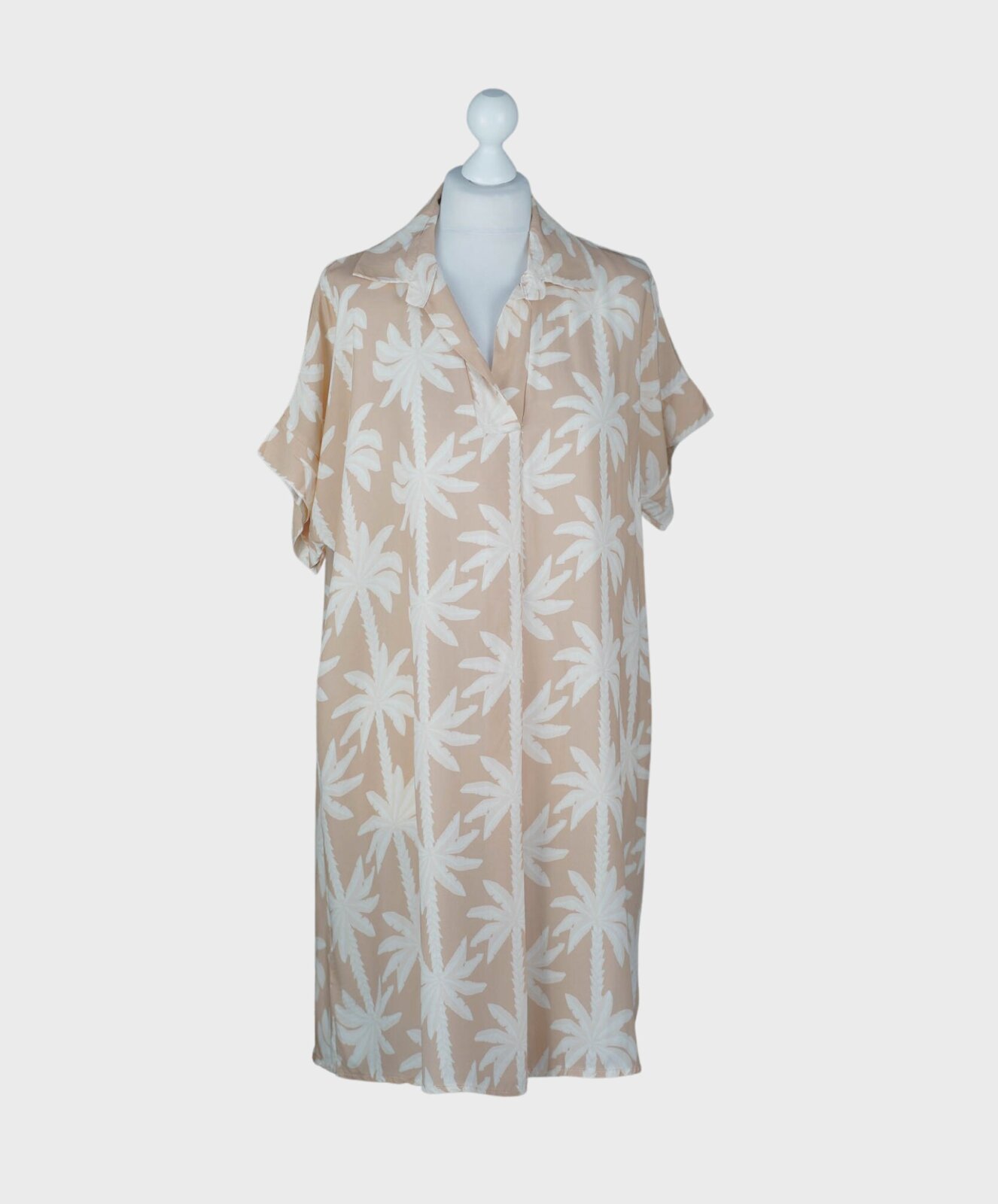 Zauberhaftes Tunika Kleid beige/sand (GW67)