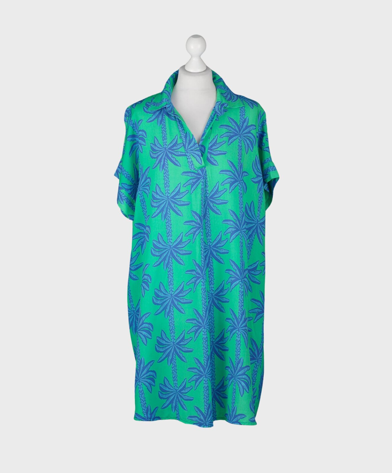 Zauberhaftes Tunika Kleid grün/blau (GW67)