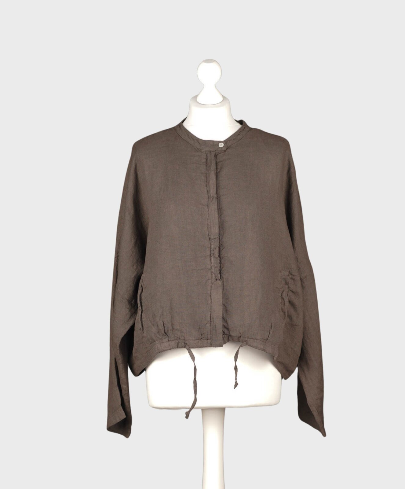 Luftige Leinenjacke schokobraun (GW03)