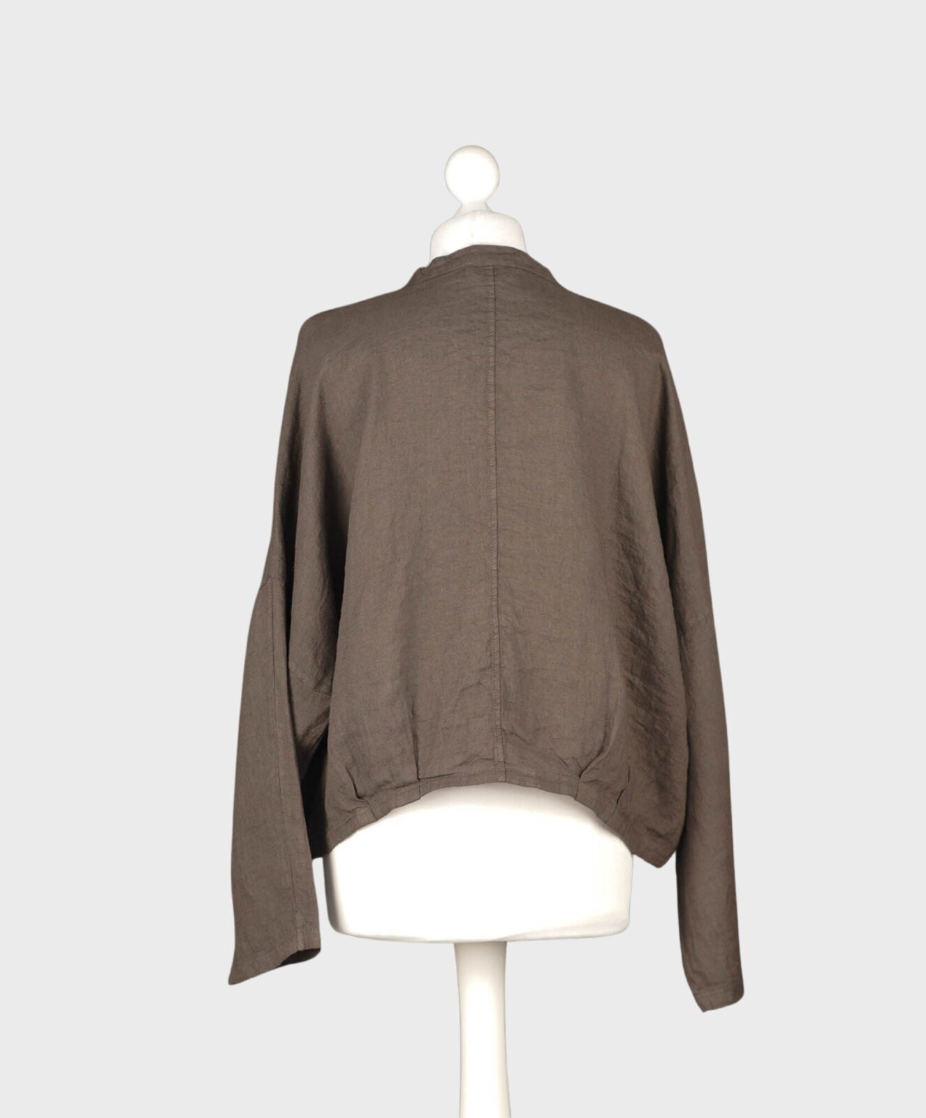 Luftige Leinenjacke schokobraun (GW03)